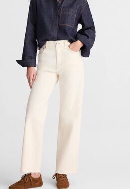 Madewell The Perfect Vintage Wide-Leg Crop Jean Size 31 Canvas Boho Coastal